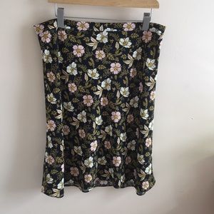 LOFT A-line floral skirt
